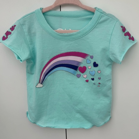 Chaser Other - Chaser Girls Short Sleeve Rainbow Shirttail Crew Neck Tee 2
